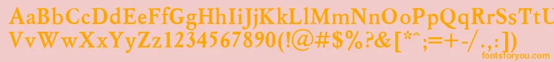 Myslb Font – Orange Fonts on Pink Background