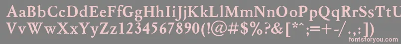 Myslb Font – Pink Fonts on Gray Background