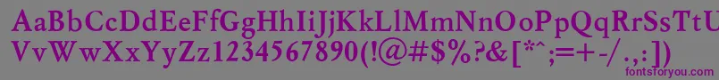 Шрифт Myslb – фиолетовые шрифты на сером фоне