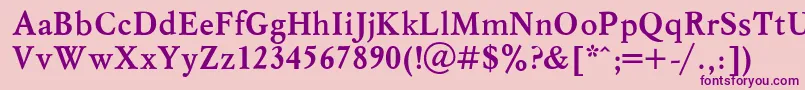 Myslb Font – Purple Fonts on Pink Background