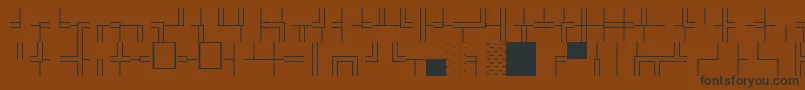 BoxdrawOrnamentsNormal Font – Black Fonts on Brown Background