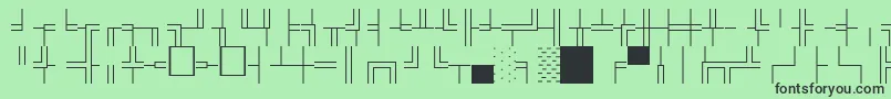 Police BoxdrawOrnamentsNormal – polices noires sur fond vert