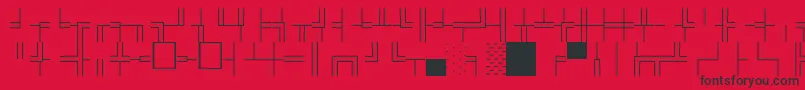 fuente BoxdrawOrnamentsNormal – Fuentes Negras Sobre Fondo Rojo