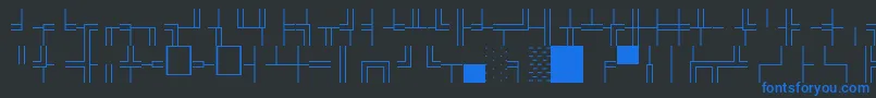 Police BoxdrawOrnamentsNormal – polices bleues sur fond noir