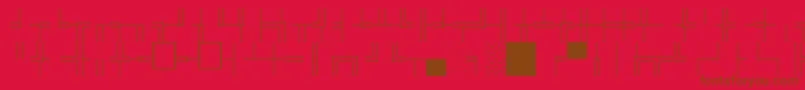 BoxdrawOrnamentsNormal Font – Brown Fonts on Red Background