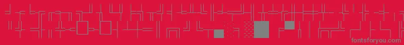 フォントBoxdrawOrnamentsNormal – 赤い背景に灰色の文字