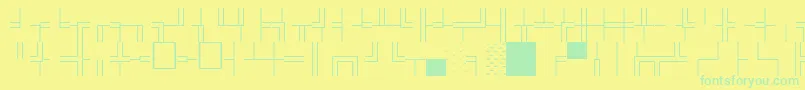 BoxdrawOrnamentsNormal Font – Green Fonts on Yellow Background