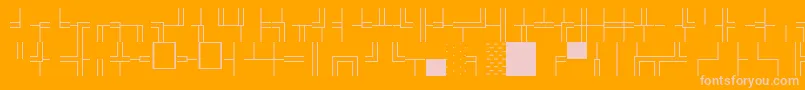 Police BoxdrawOrnamentsNormal – polices roses sur fond orange