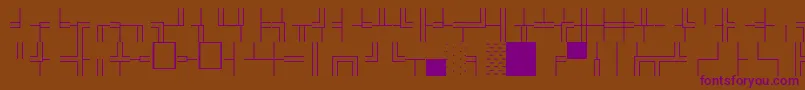 BoxdrawOrnamentsNormal-Schriftart – Violette Schriften auf braunem Hintergrund