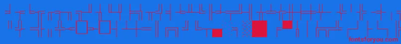 BoxdrawOrnamentsNormal Font – Red Fonts on Blue Background