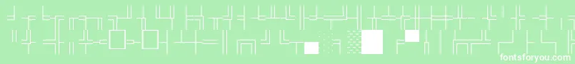 フォントBoxdrawOrnamentsNormal – 緑の背景に白い文字