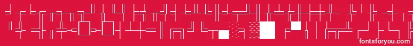 フォントBoxdrawOrnamentsNormal – 赤い背景に白い文字