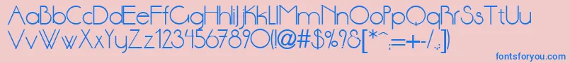 DsStandartcyr-Schriftart – Blaue Schriften auf rosa Hintergrund