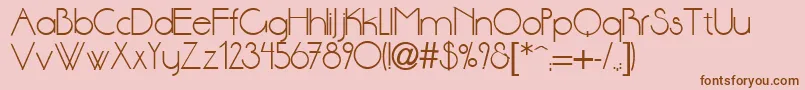 Więcej informacji o czcionce DsStandartcyr Czcionka DsStandartcyr – brązowe czcionki na różowym tle