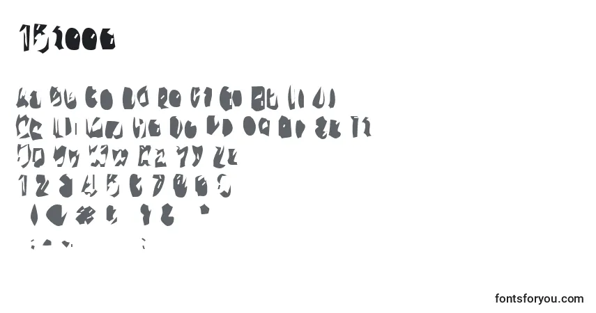A fonte 15teen – alfabeto, números, caracteres especiais