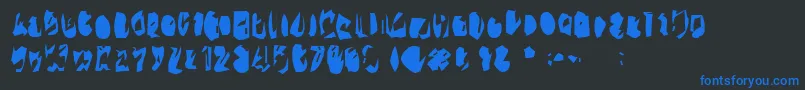 15teen Font – Blue Fonts on Black Background