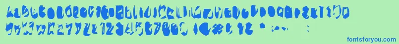 15teen Font – Blue Fonts on Green Background