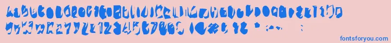 15teen Font – Blue Fonts on Pink Background