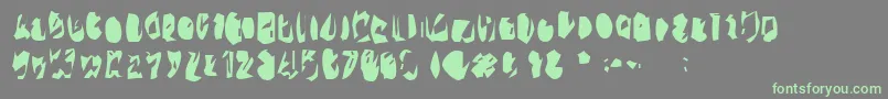 15teen-Schriftart – Grüne Schriften auf grauem Hintergrund