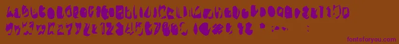 15teen Font – Purple Fonts on Brown Background