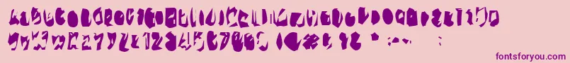 15teen Font – Purple Fonts on Pink Background