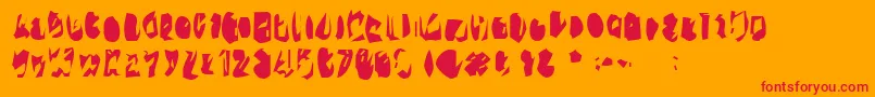 15teen Font – Red Fonts on Orange Background