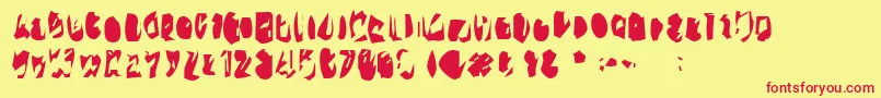 15teen Font – Red Fonts on Yellow Background