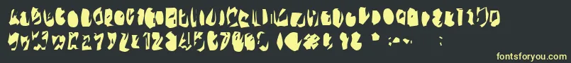 15teen Font – Yellow Fonts on Black Background