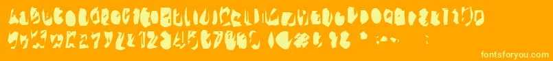15teen Font – Yellow Fonts on Orange Background