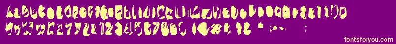 15teen Font – Yellow Fonts on Purple Background