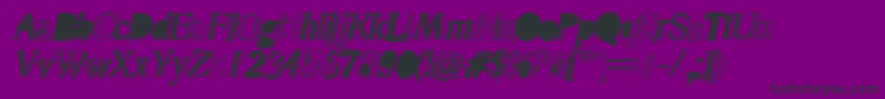 Шрифт Malle – чёрные шрифты на фиолетовом фоне