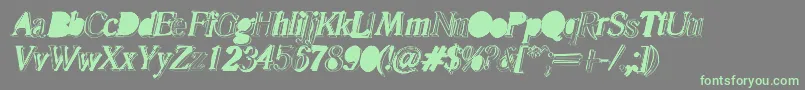 Malle Font – Green Fonts on Gray Background