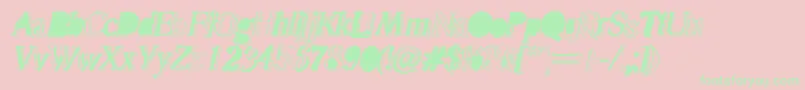 Malle Font – Green Fonts on Pink Background