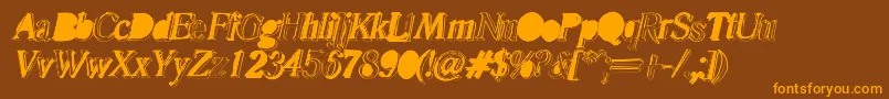 Malle Font – Orange Fonts on Brown Background