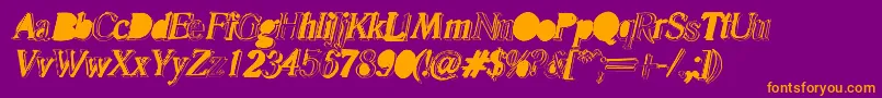 Malle Font – Orange Fonts on Purple Background