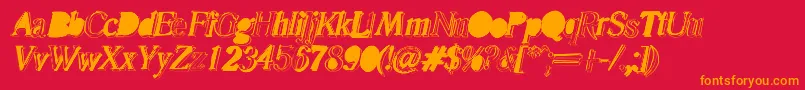 Malle Font – Orange Fonts on Red Background