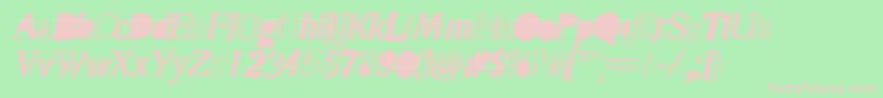 Malle Font – Pink Fonts on Green Background