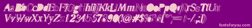 Malle Font – Pink Fonts on Purple Background
