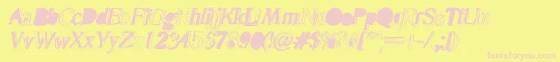Malle Font – Pink Fonts on Yellow Background