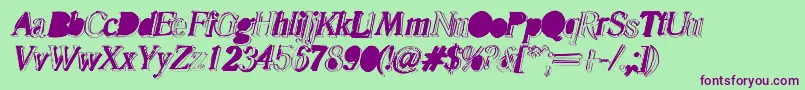 Malle Font – Purple Fonts on Green Background