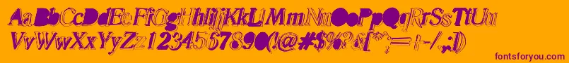 Malle Font – Purple Fonts on Orange Background