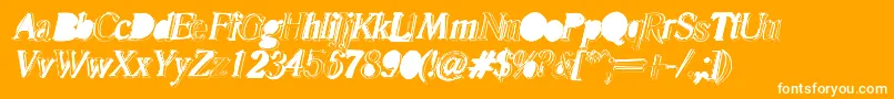 Malle Font – White Fonts on Orange Background