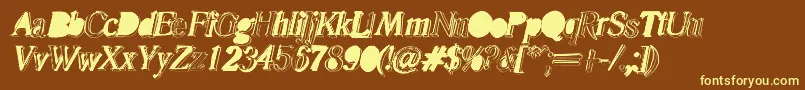 Malle Font – Yellow Fonts on Brown Background