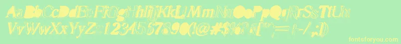 Malle Font – Yellow Fonts on Green Background