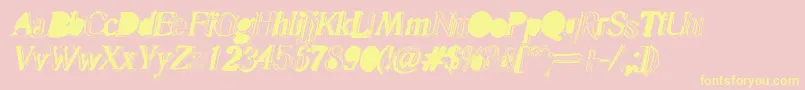 Malle Font – Yellow Fonts on Pink Background