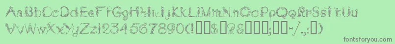 TarantellaMf Font – Gray Fonts on Green Background