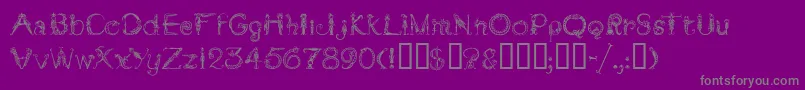 TarantellaMf Font – Gray Fonts on Purple Background