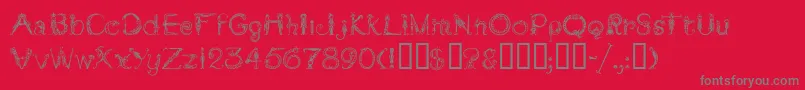 TarantellaMf Font – Gray Fonts on Red Background