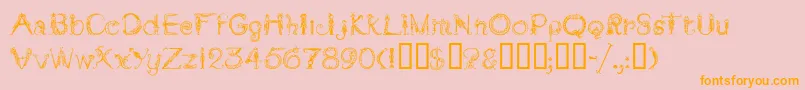 TarantellaMf Font – Orange Fonts on Pink Background