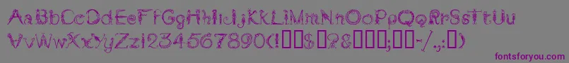 TarantellaMf Font – Purple Fonts on Gray Background